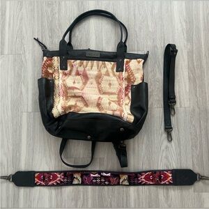 Nena & Co. Black and Cream Geometric Backpack